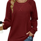 Amazon-Mixed Fabric Top (several colors)