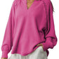 Amazon- Waffle knit Loose Fitted Top