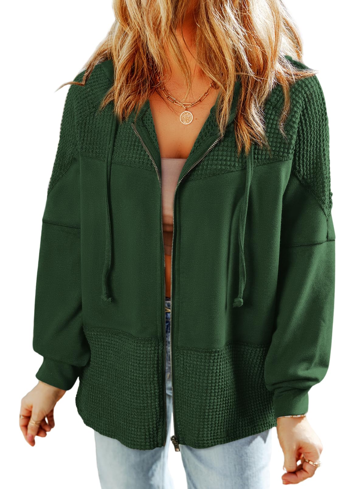 Amazon-Waffle Knit Hoodie (more colors)