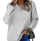 Amazon- V Neck Zip Pullover Sweatshirt (more colors)