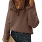 Amazon: Button Down Ruffle Sweater (Several Colors)