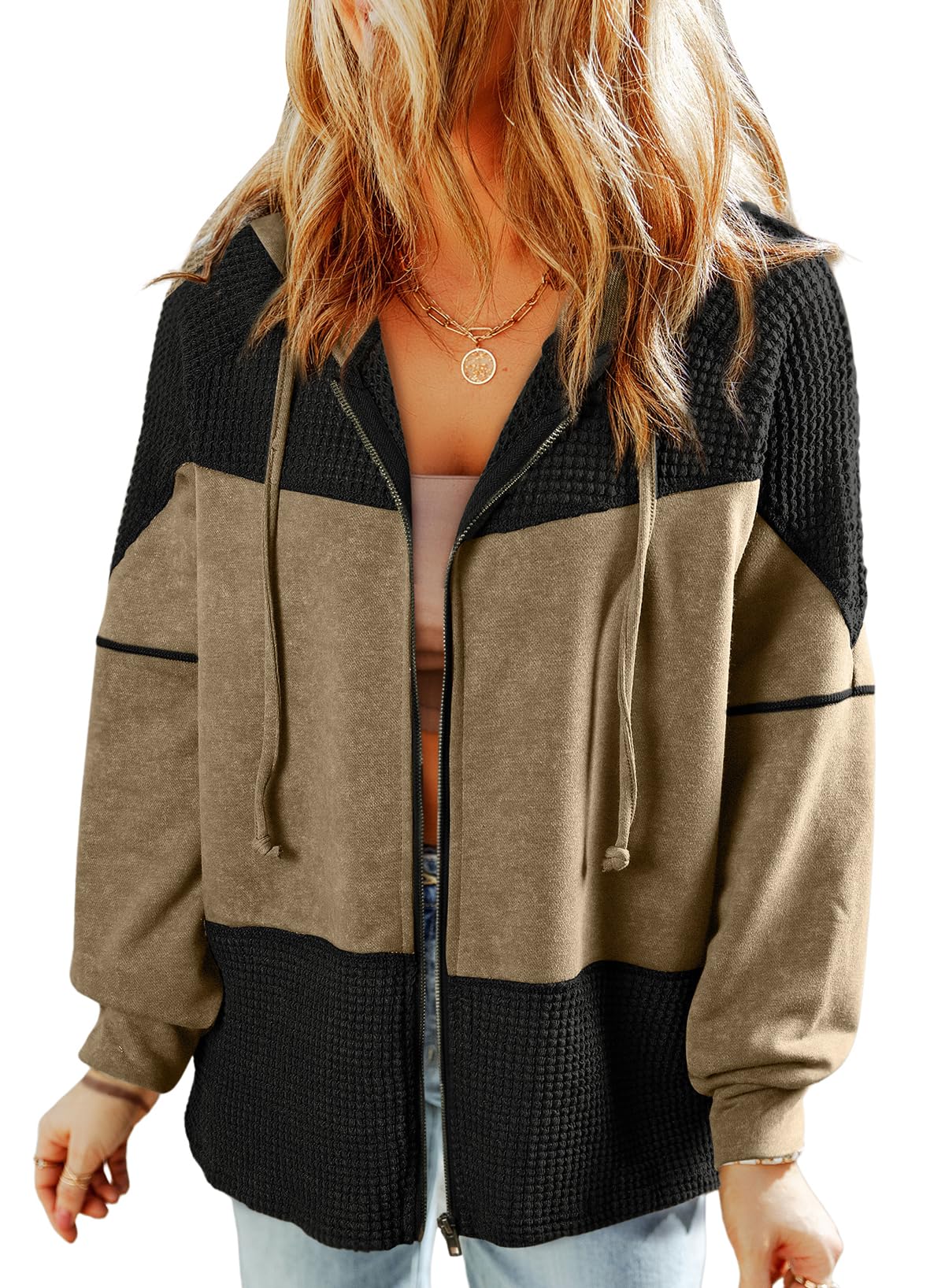 Amazon-Waffle Knit Hoodie (more colors)