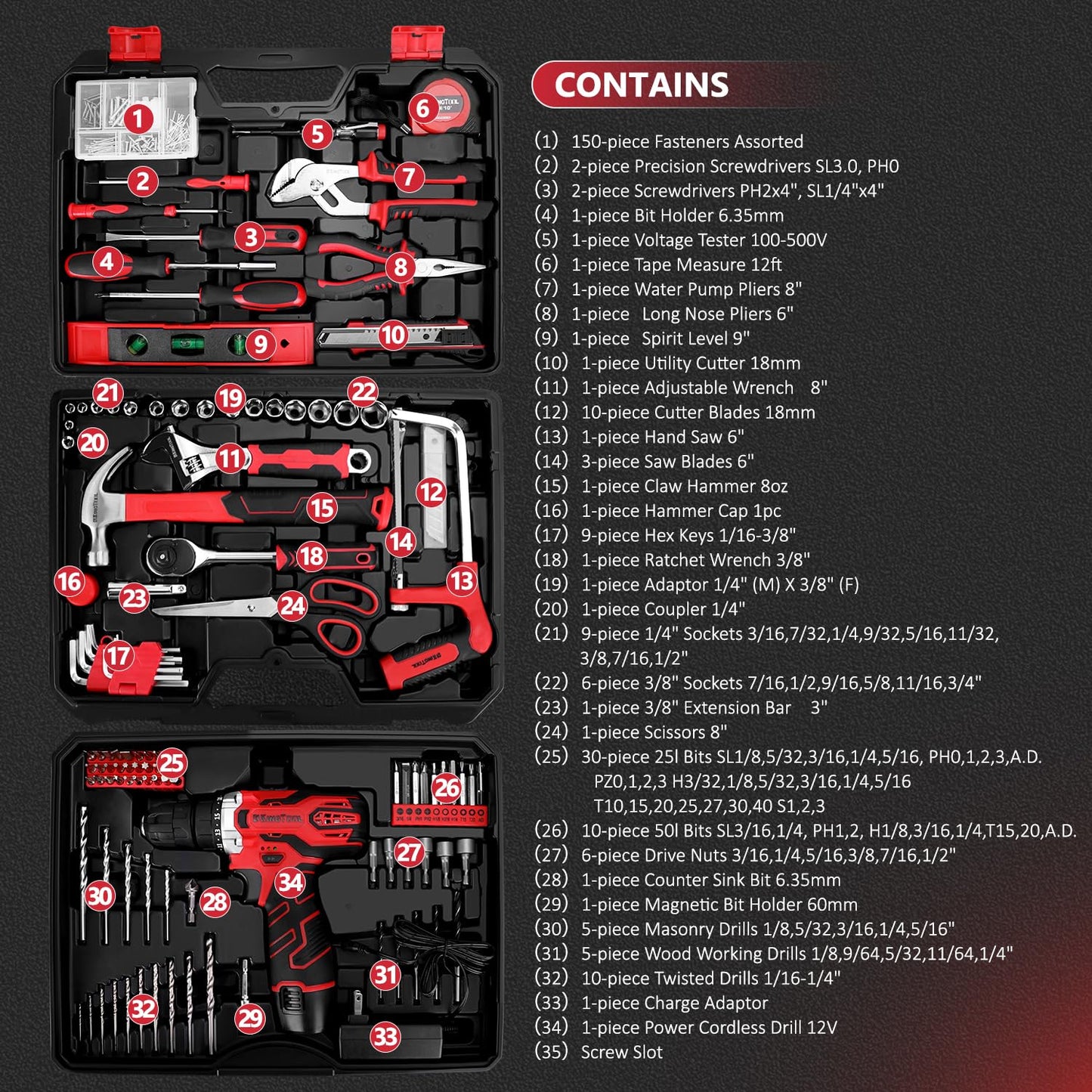 Amazon-KingTool 276-Piece Tool Set Kit