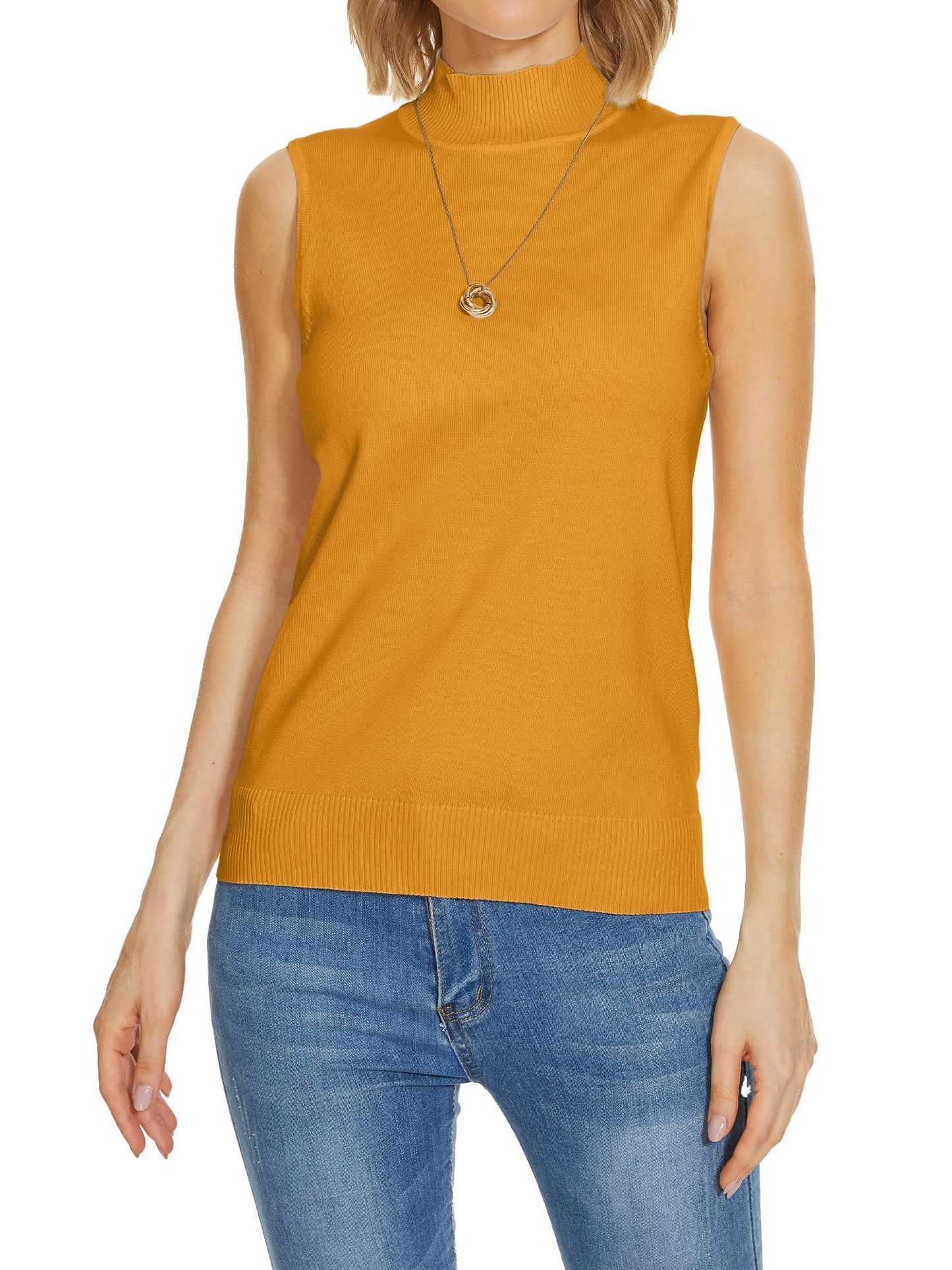Amazon-Sleeveless Knit Mock Neck (more colors)