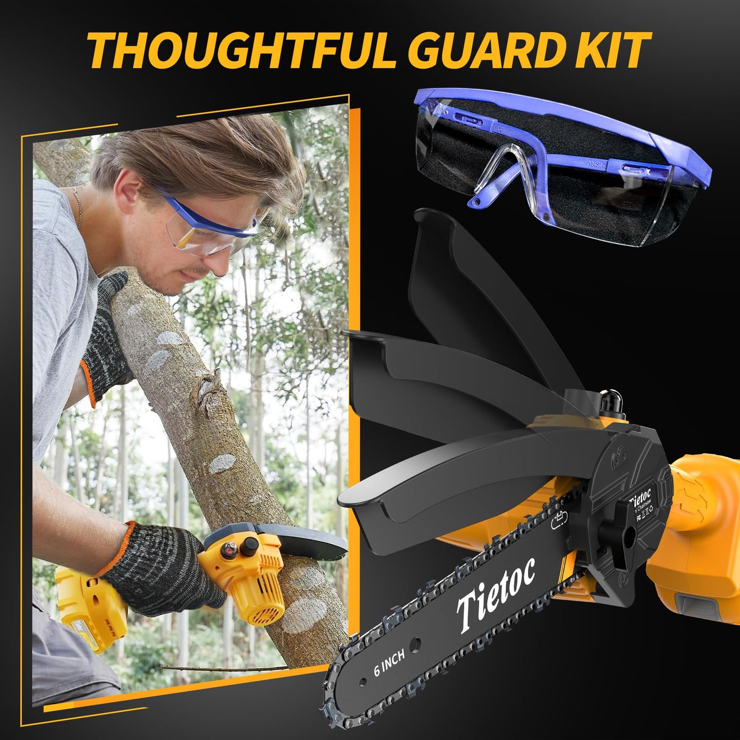 Amazon- Mini Chain Saw Cordless Power