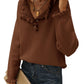 Amazon: Button Down Ruffle Sweater (Several Colors)