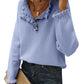 Amazon: Button Down Ruffle Sweater (Several Colors)