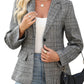 Amazon-Houndstooth Plaid Blazer (several colors)