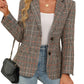 Amazon-Houndstooth Plaid Blazer (several colors)