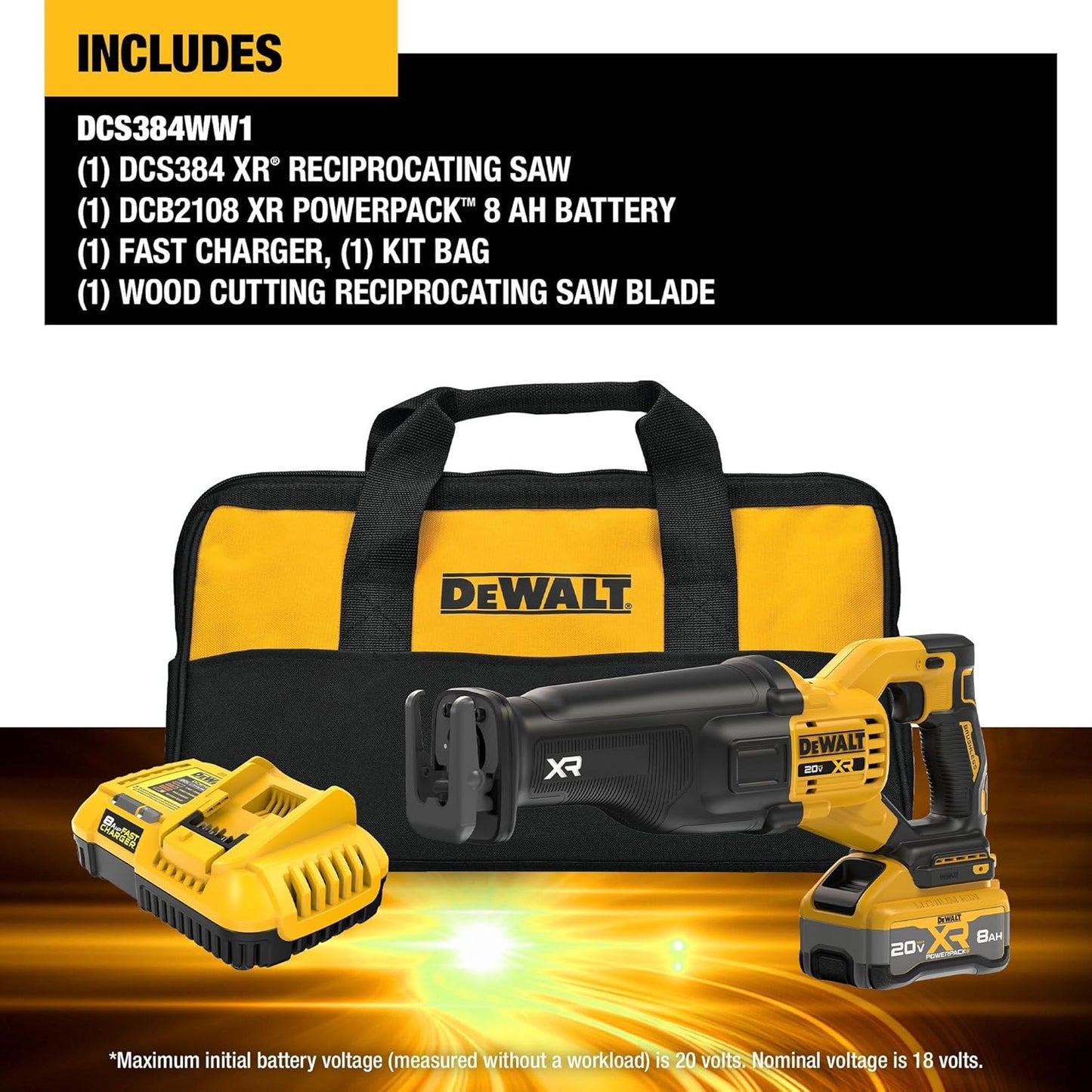 Amazon-DEWALT 20V MAX XR Cordless Reciprocating Saw Kit