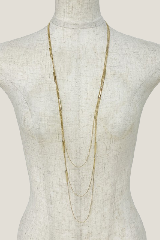 Long And Layered Look Necklace