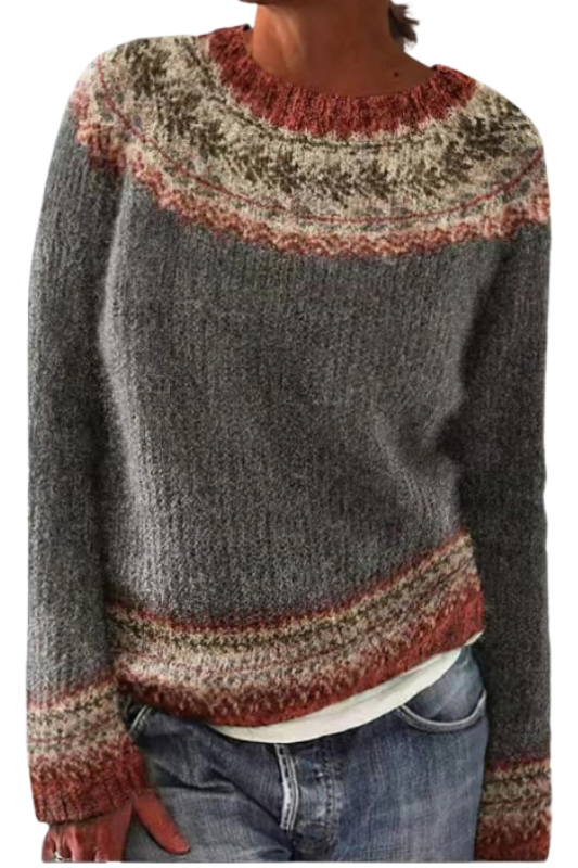Amazon-Knitted Fair Isle Sweater (Several Colors)