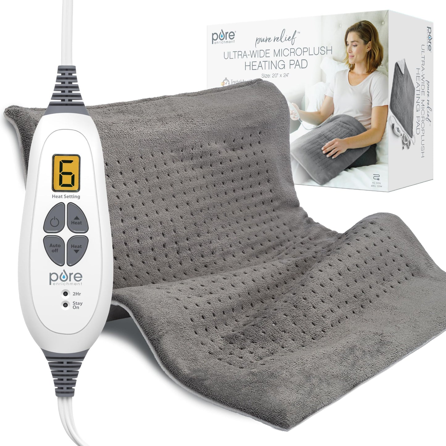 Amazon-Ultra-Wide Microplush Heating Pad