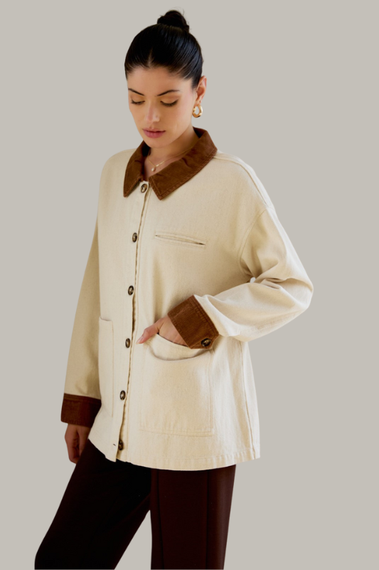 Contrast Fall Jacket