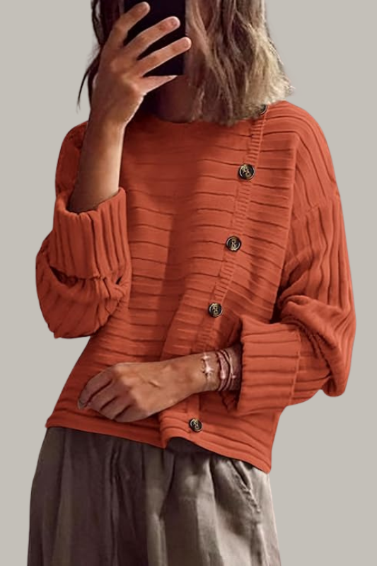 Amazon Side Button Casual Sweater(Several Colors)