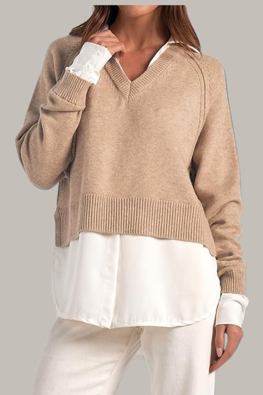 Amazon- ELAN Women's Long Sleeve Sweater Shirt
