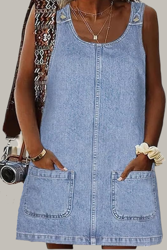 Light Denim Shift Dress