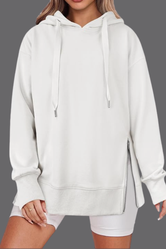 Side Zipper Sweatshirt Hoodie