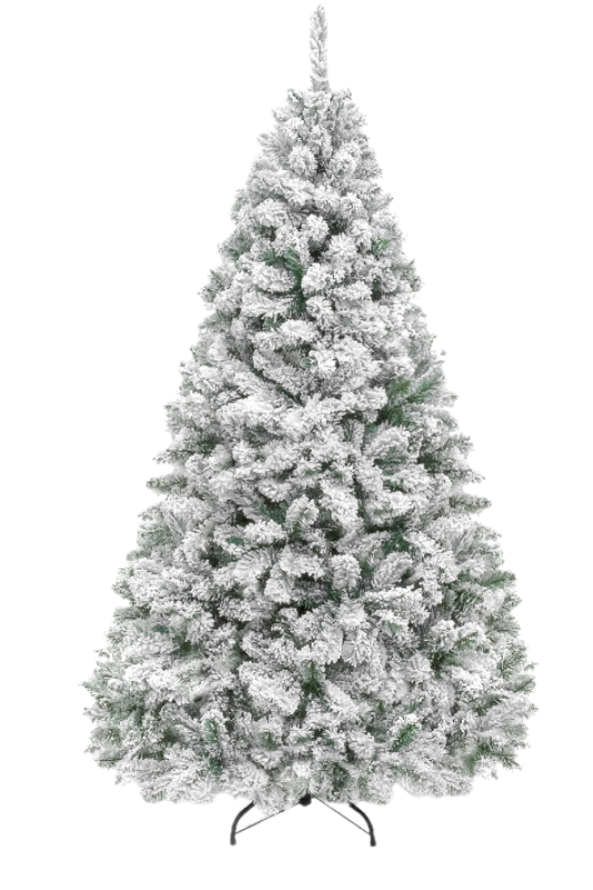 Amazon-Artificial Flocked Christmas Tree (5 sizes)