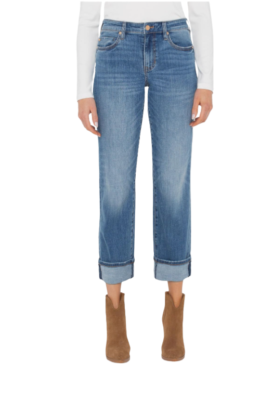Amazon- Liverpool Women's Marley Mid-Rise Girlfriend Jeans