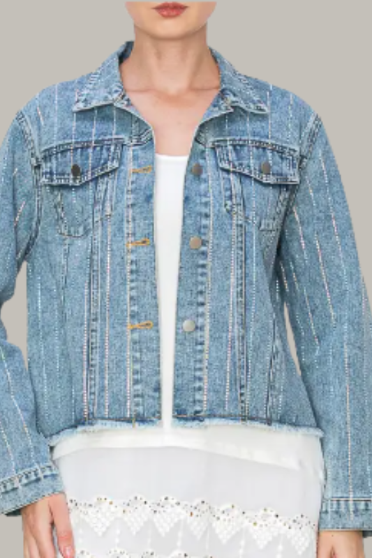 Rhinestone Denim Jacket