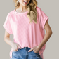 Ribbed Drop Shoulder Tee - 4 colors