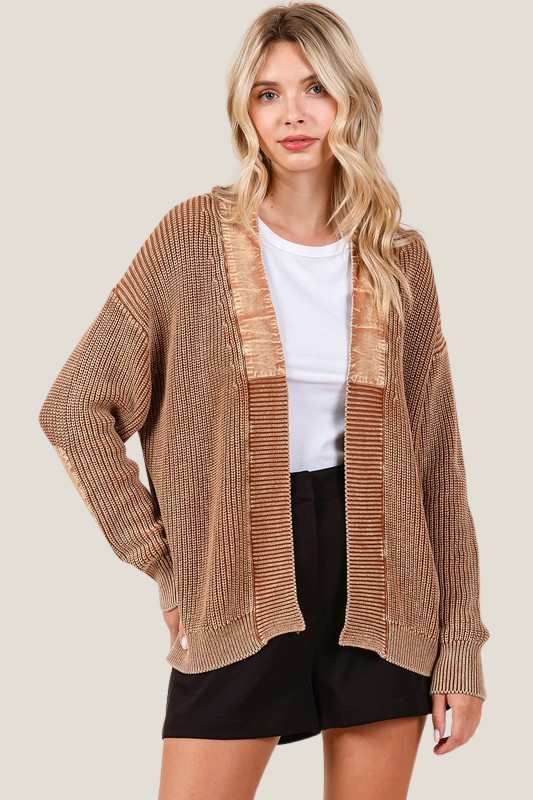 Mineral Wash Knit Cardigan