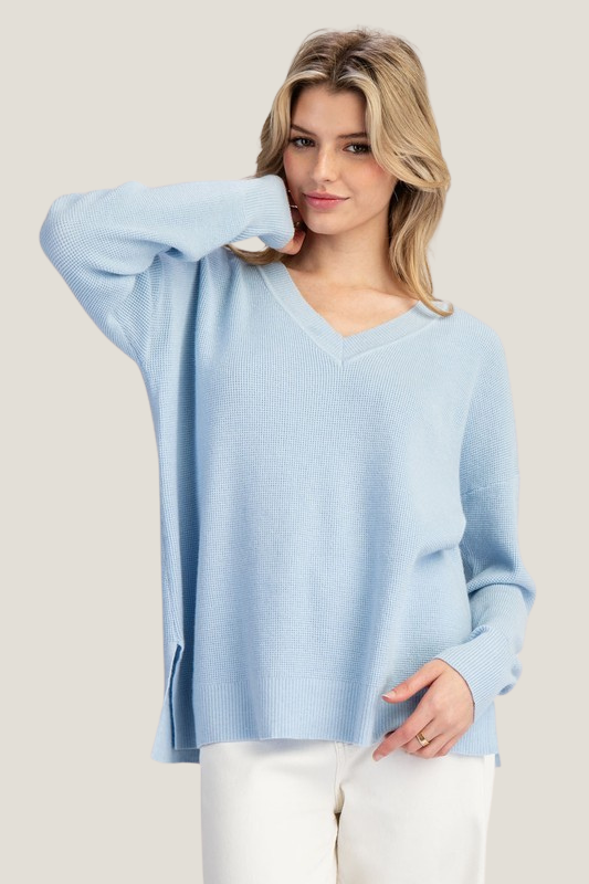 Pretty Peri V Neck Sweater