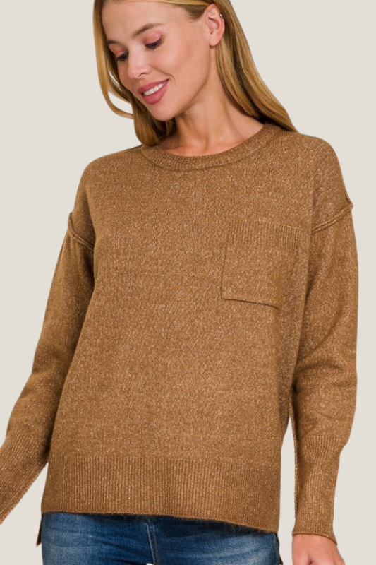 Staple Pocket Knit Sweater (Camel)