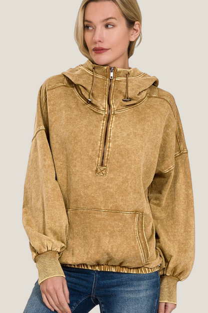 Soft Mineral Wash Loungewear Hoodie